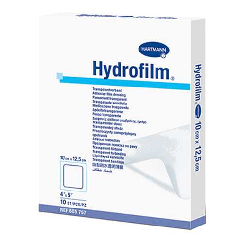 Самофиксирующаяся повязка HARTMANN Hydrofilm 10 см х 12,5 см прозрачная 10 шт. в Фармленд