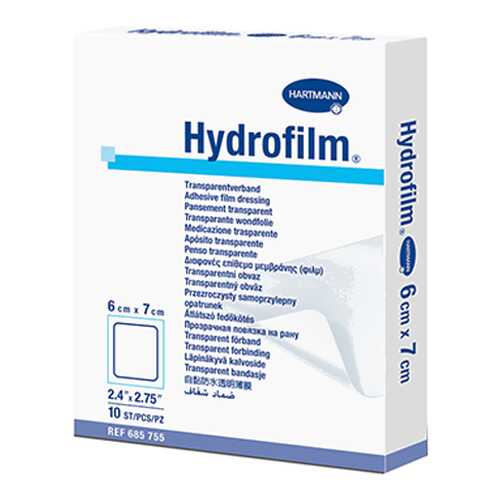 Самофиксирующаяся повязка HARTMANN Hydrofilm 6 см х 7 см прозрачная 10 шт. в Фармленд