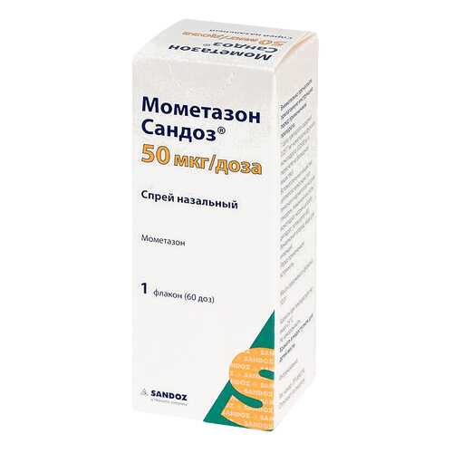 Мометазон Сандоз спрей назальный 50мкг/доза 60доз.фл.с доз.№1 в Фармленд