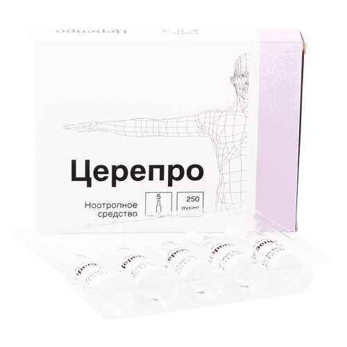 Церепро раствор 250 мг/мл 4 мл 5 шт. в Фармленд