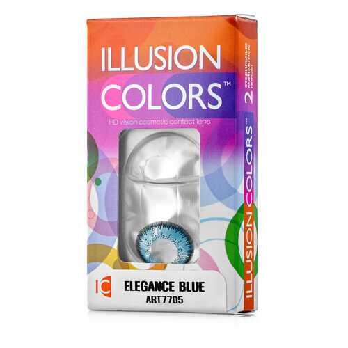 Контактные линзы ILLUSION colors Elegance 2 линзы -3.0D blue синий в Фармленд