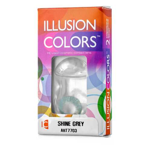 Контактные линзы ILLUSION colors Shine 2 линзы -1.0D grey серый в Фармленд