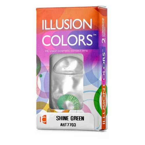 Контактные линзы ILLUSION colors Shine 2 линзы -1.5D green зеленый в Фармленд