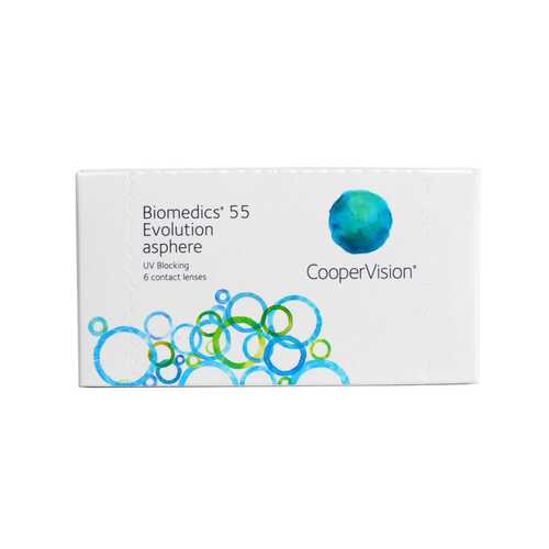 Контактные линзы Biomedics 55 Evolution asphere 6 линз R 8,8 +2,50 в Фармленд