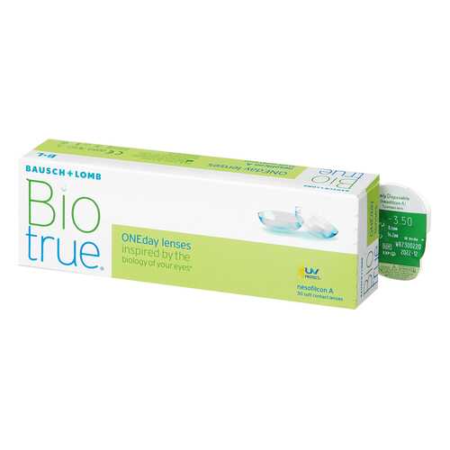 Контактные линзы Biotrue ONE day 30 линз R 8,6 -0,50 в Фармленд