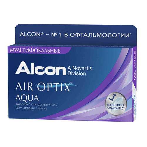 Контактные линзы Air Optix Aqua Multifocal 3 линзы high -0,50 в Фармленд