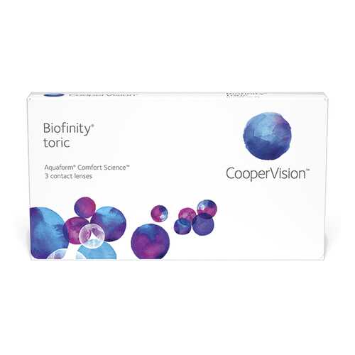 Линзы контактные CooperVision Biofinity Toric 3 шт. -0/0,75/180 в Фармленд