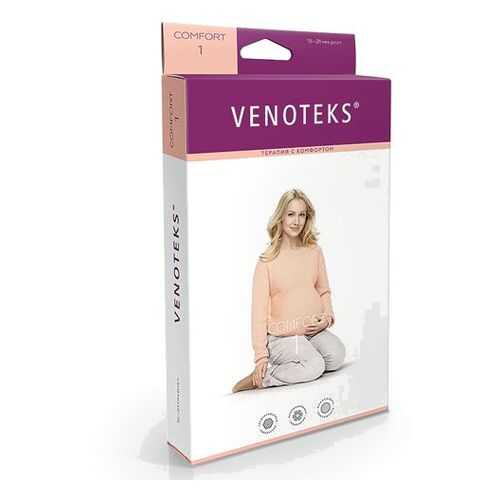 Колготки для беременных VENOTEKS COMFORT с микрофиброй 1 класс 1С402, бежевый, р.L в Фармленд