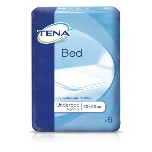 Пеленки Tena Bed Underpad Normal 60 х 60 5 шт. в Фармленд