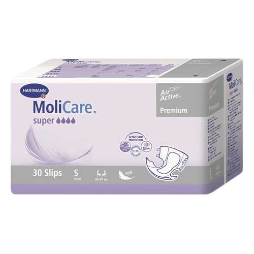 Подгузники для взрослых, S, 30 шт. MoliCare Premium Super в Фармленд