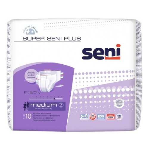 Подгузники для взрослых SENI Super Seni Plus Medium, 10 шт (ME10-A02) в Фармленд