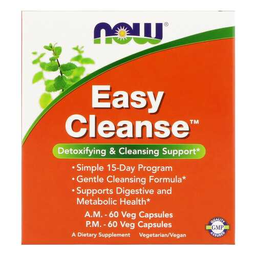 Добавка для пищеварения, добавка для здоровья NOW Easy Cleanse 120 капс. нейтральный в Фармленд