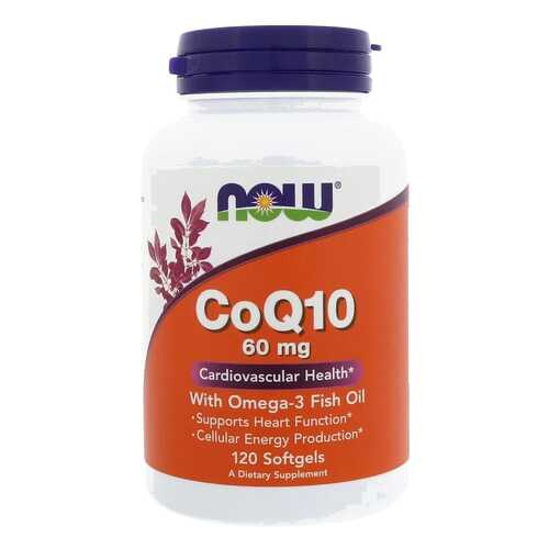 Коэнзим NOW CoQ10 60 mg + Omega-3 120 капс. в Фармленд